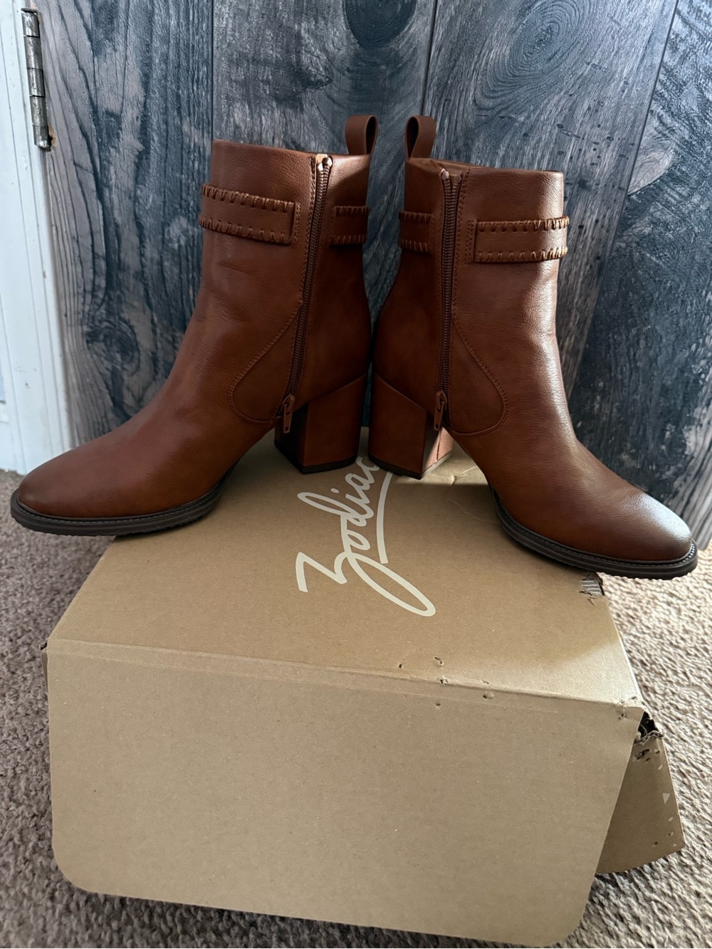 Rexx Cognac Ankle Boots - Cognac Brown size 9 - Picture 6 of 8